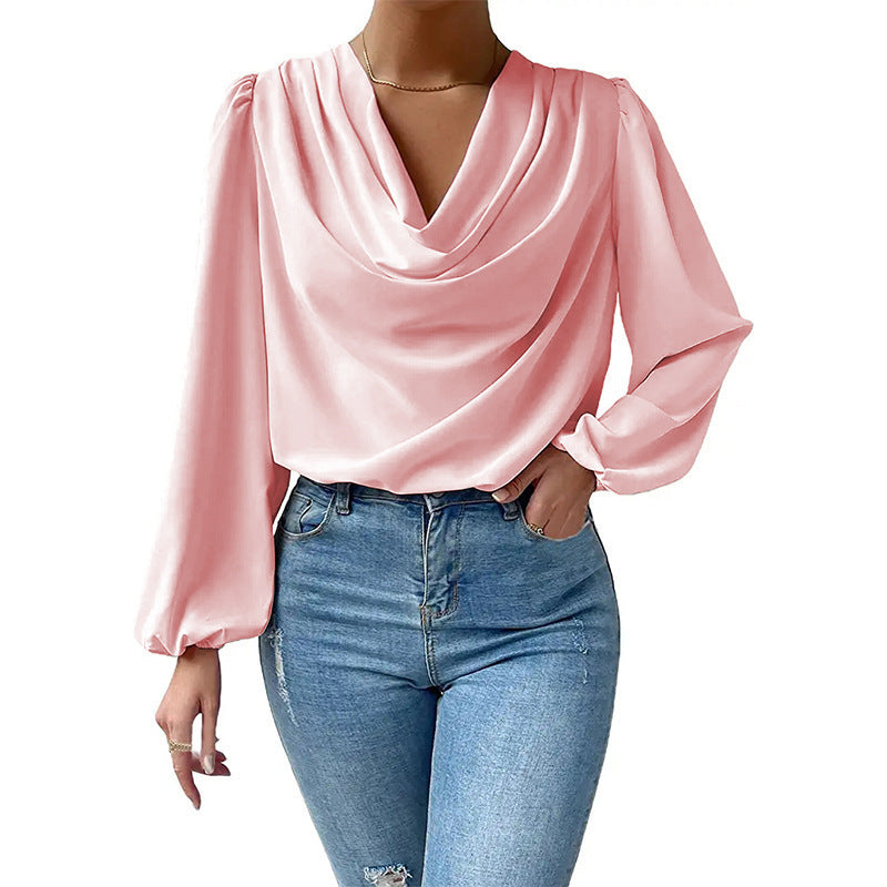 LEORA CASUAL PLEATED BLOUSE