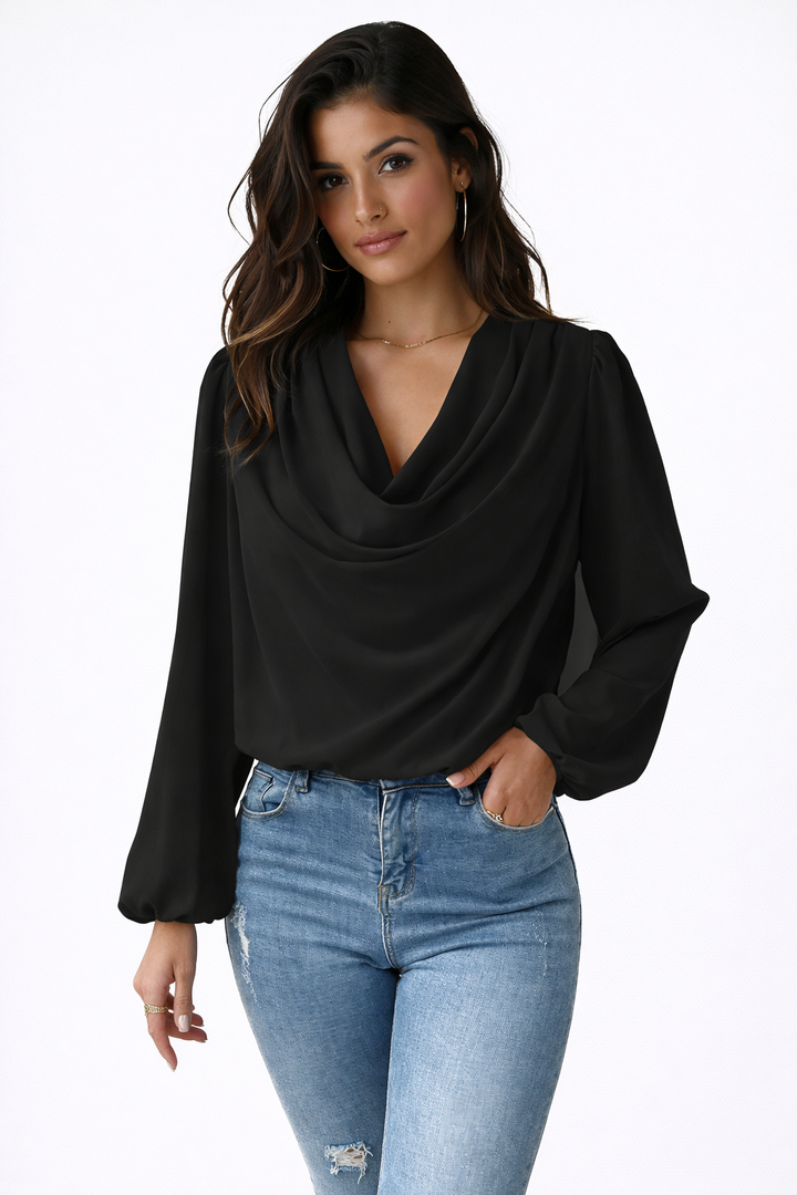 LEORA CASUAL PLEATED BLOUSE
