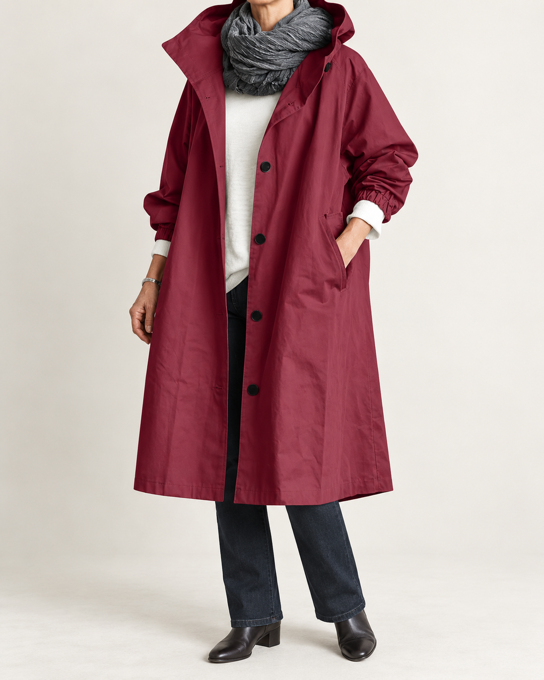 Audrey | Elegant Hooded Trench Coat