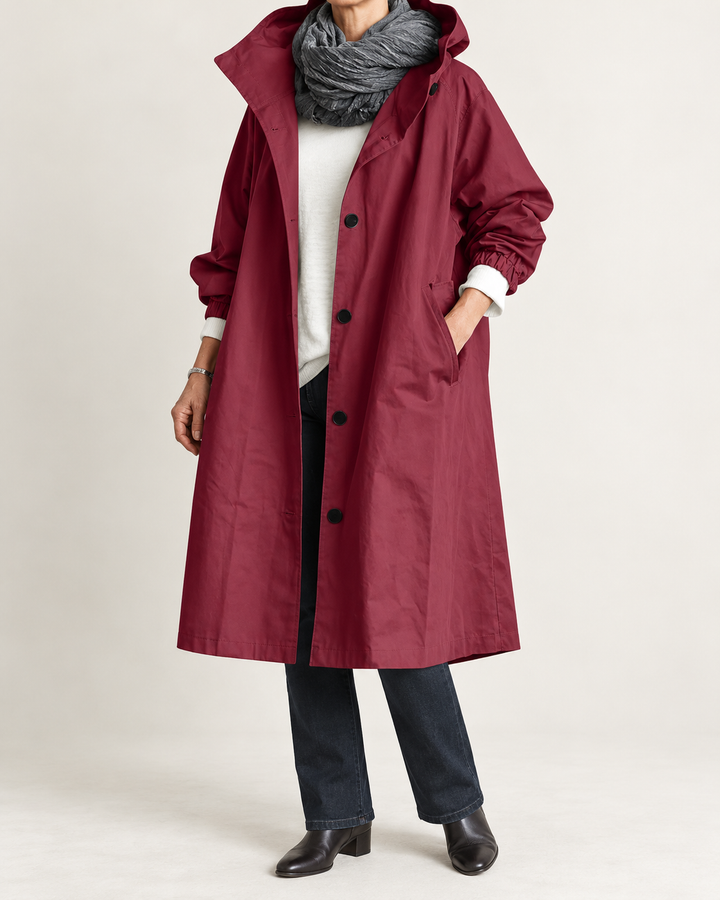 Audrey | Elegant Hooded Trench Coat