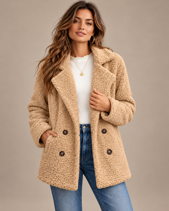 Elegant Textured Lapel Coat