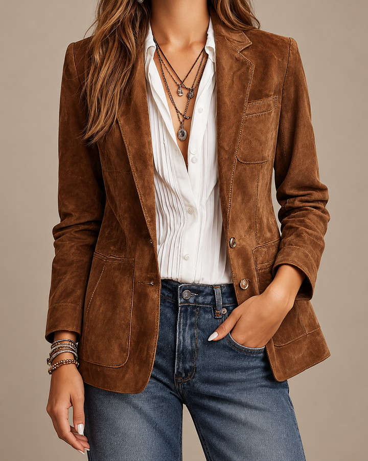 Pascale – Vintage Brown Blazer