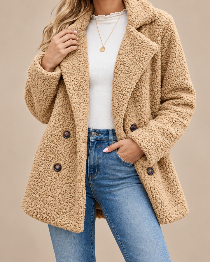 Elegant Textured Lapel Coat