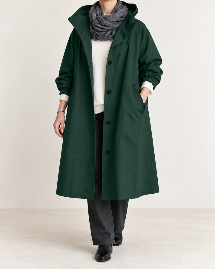 Audrey | Elegant Hooded Trench Coat