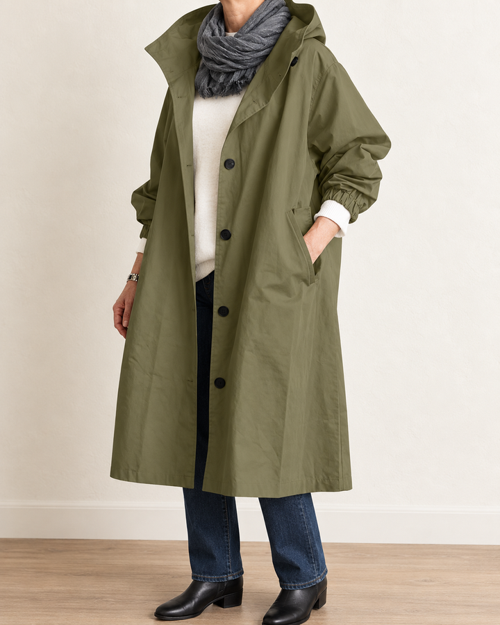 Audrey | Elegant Hooded Trench Coat