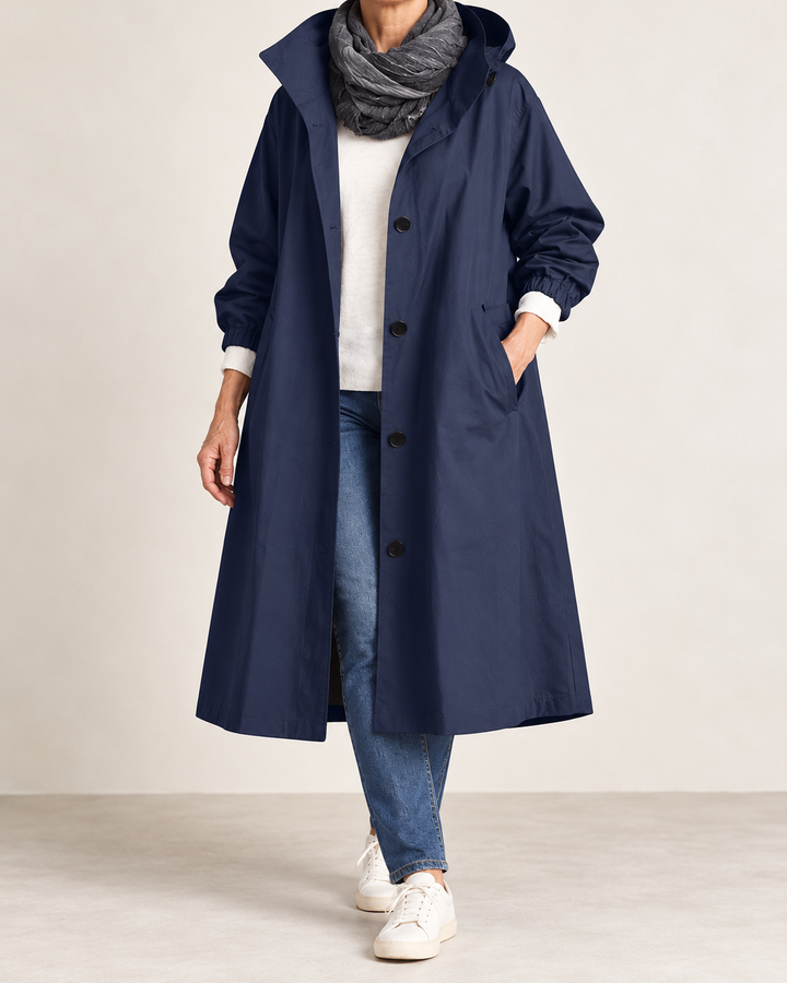Audrey | Elegant Hooded Trench Coat