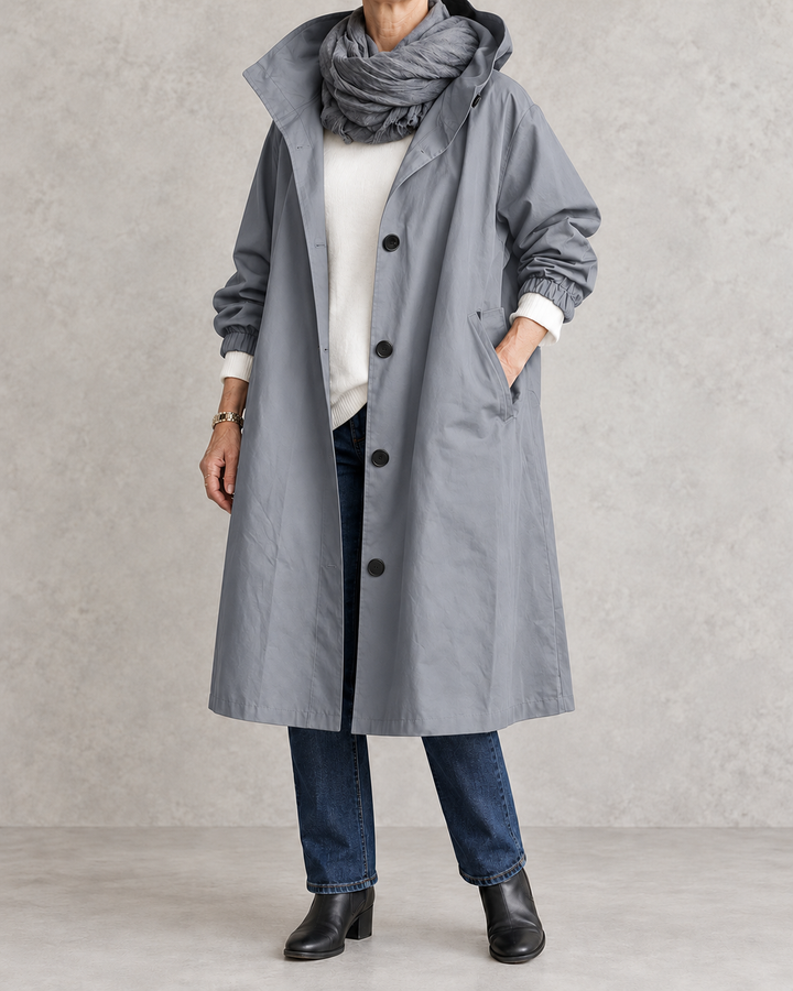 Audrey | Elegant Hooded Trench Coat