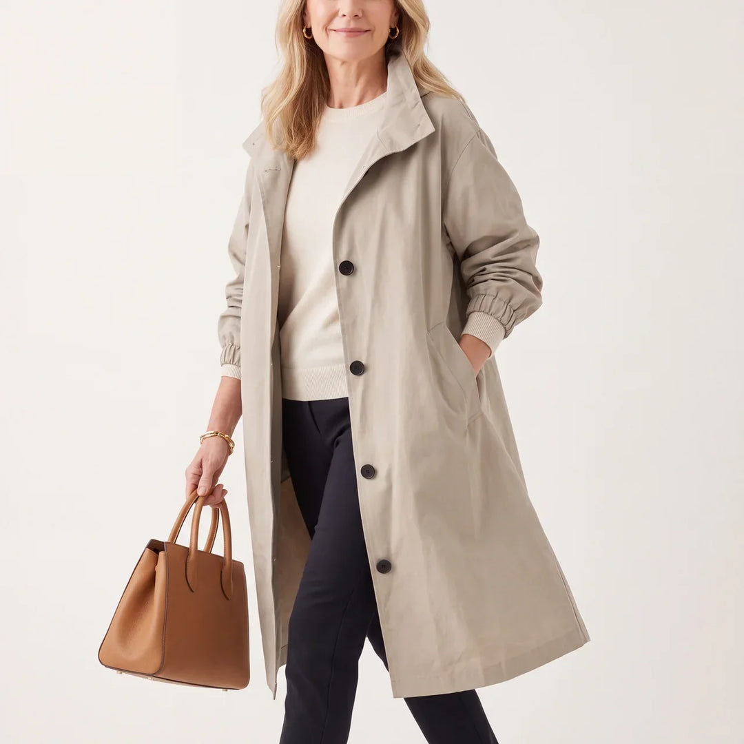 Audrey | Elegant Hooded Trench Coat
