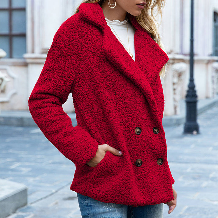 Elegant Textured Lapel Coat
